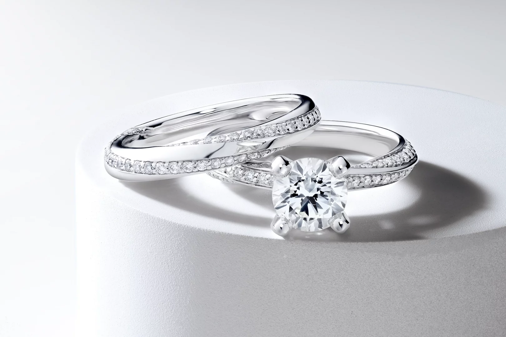 Platinum wedding and engagement rings